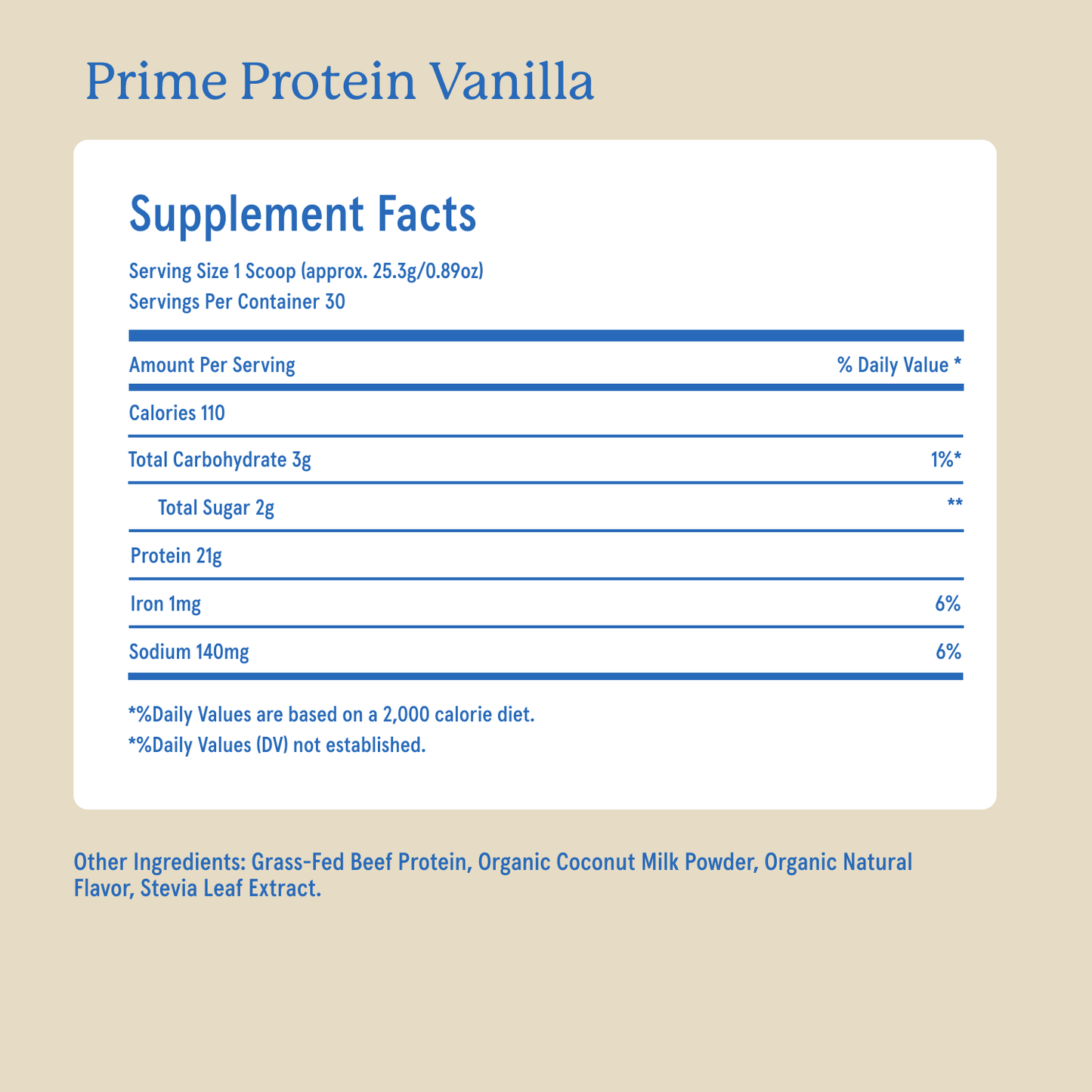 Prime Protein, Beef Isolate Protein Powder, 30 Servings