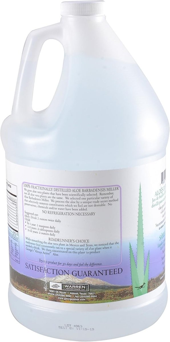Aloe Juice, One Gallon (128 oz) - Spring Street Vitamins