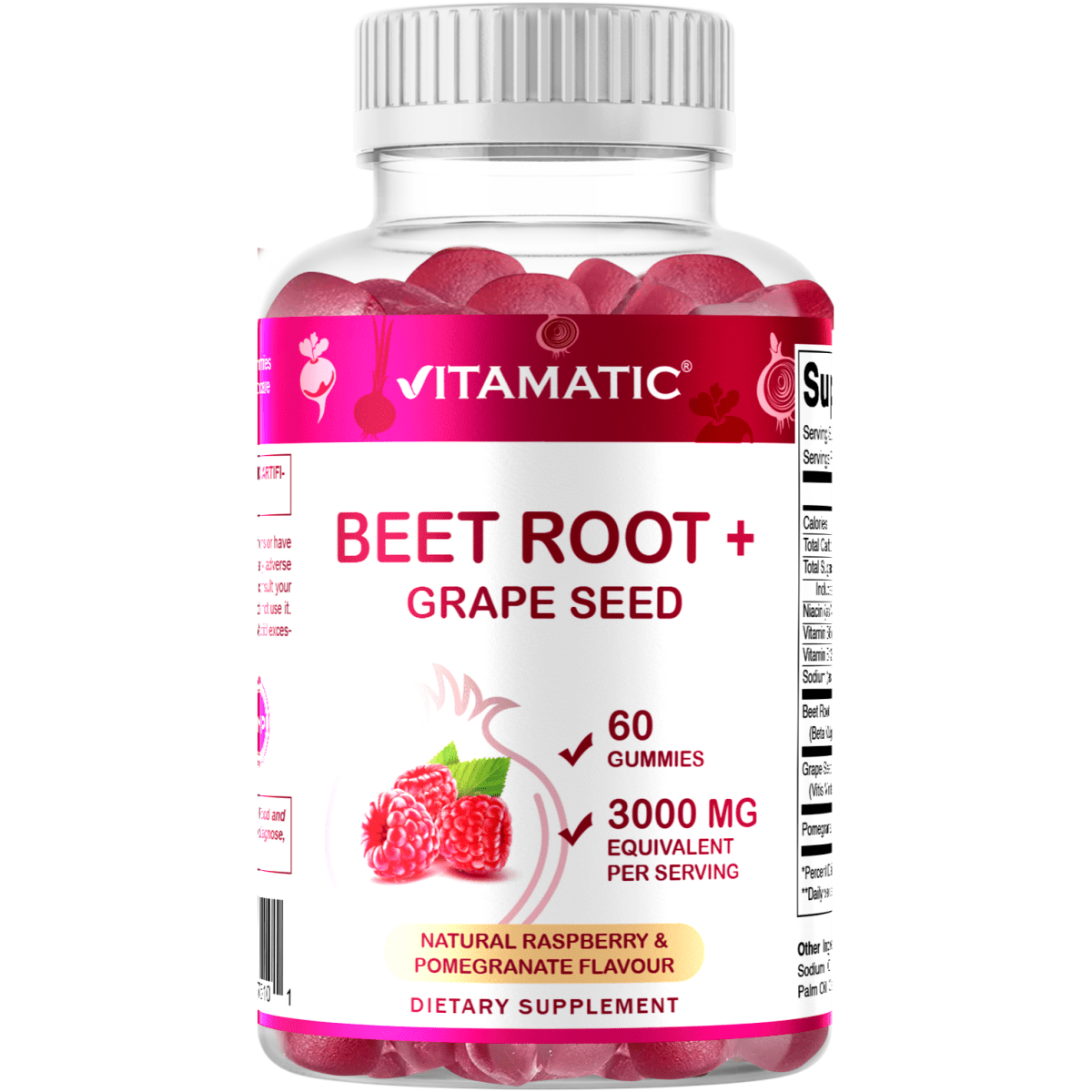 Beet Root Gummies, 60 Gummies - Spring Street Vitamins
