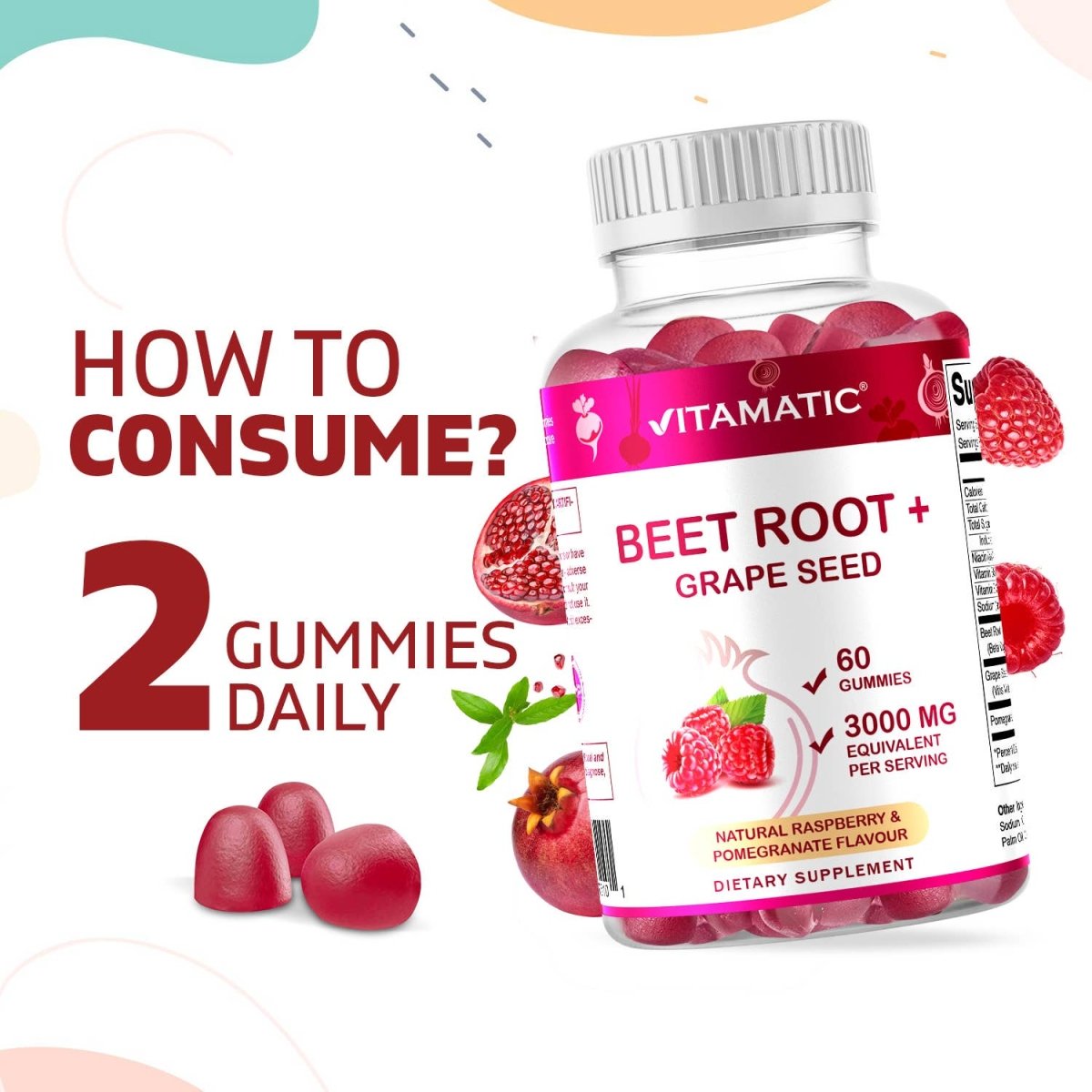 Beet Root Gummies, 60 Gummies - Spring Street Vitamins