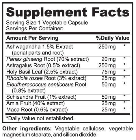 Herbal Adrenal Factors, 120 Vegetable Capsules - Spring Street Vitamins