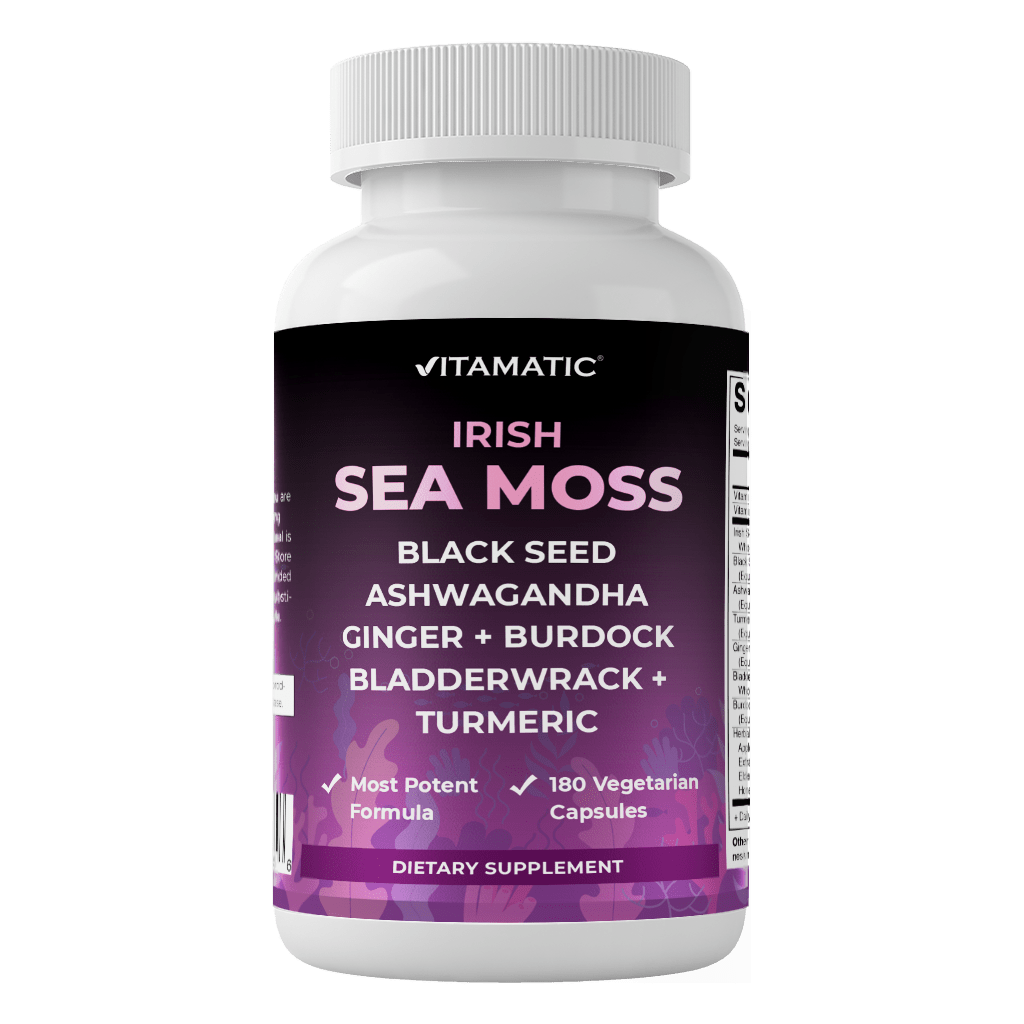 Irish Sea Moss & Black Seed Oil, 180 Vegetarian Capsules - Spring Street Vitamins
