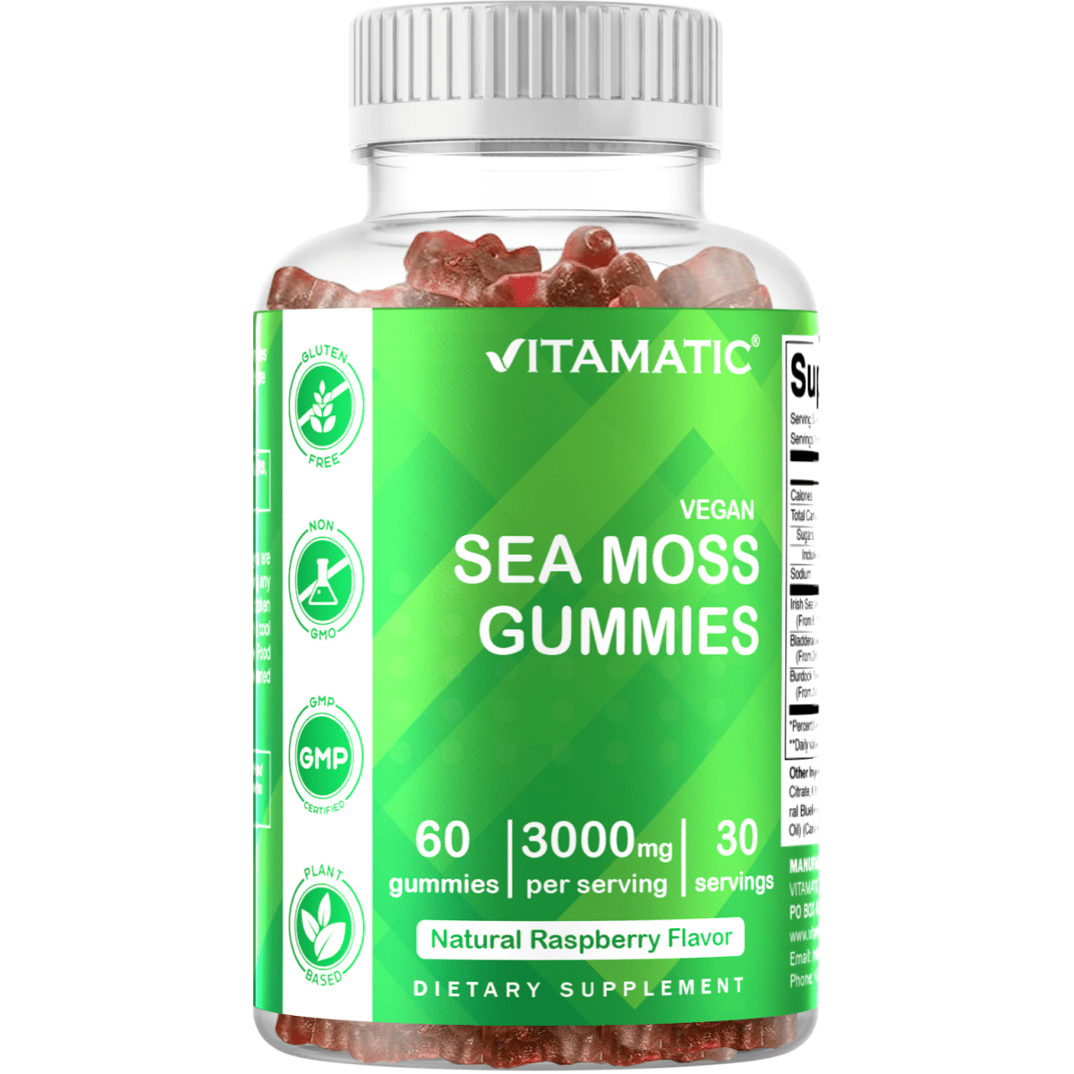 Irish Sea Moss Gummies 3000 mg, 60 Gummies - Spring Street Vitamins