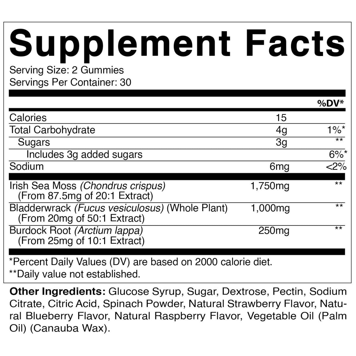 Irish Sea Moss Gummies 3000 mg, 60 Gummies - Spring Street Vitamins