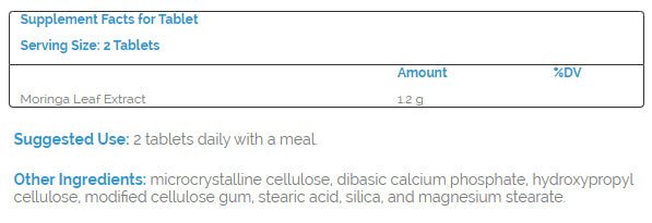 Moringa Extract, 120 Tablets - Spring Street Vitamins