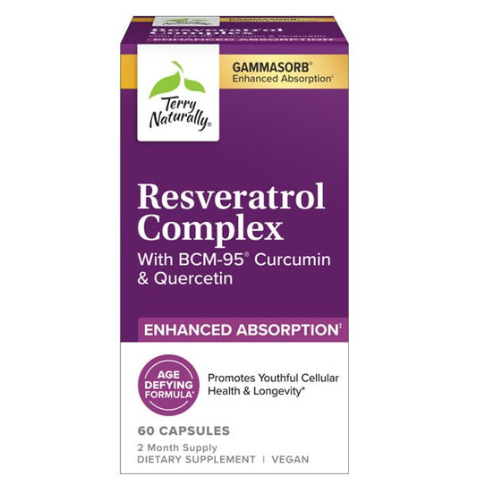 Resveratrol Complex, ENHANCED ABSORPTION, 60 Vegetable Capsules - Spring Street Vitamins
