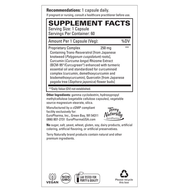 Resveratrol Complex, ENHANCED ABSORPTION, 60 Vegetable Capsules - Spring Street Vitamins