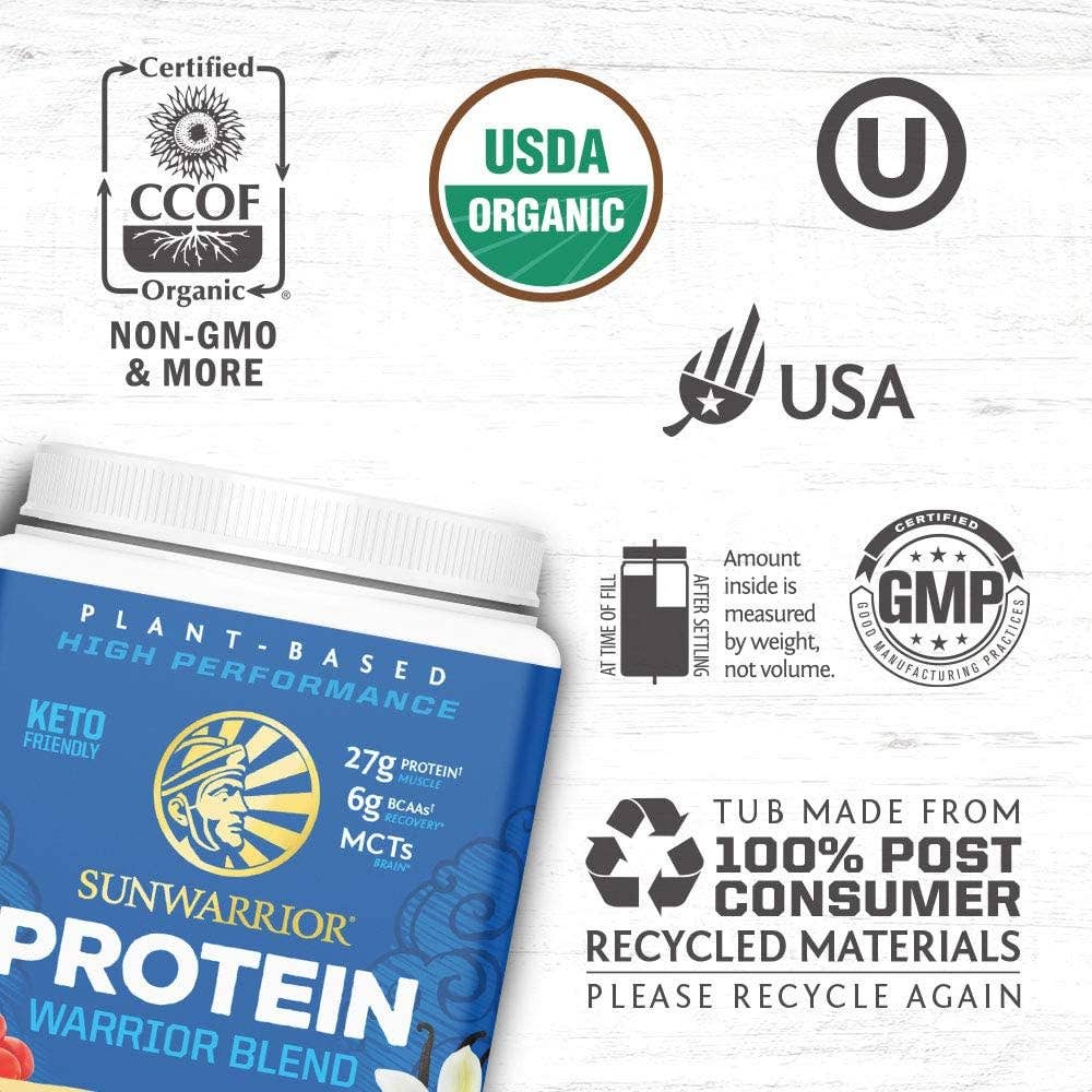 Warrior Blend Unflavored Protein - Plant Protein Powder, 750g - Spring Street Vitamins