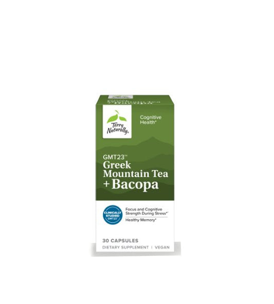 GMT23™ Greek Mountain Tea + Bacopa, 30 Vegetable Capsules - Spring Street Vitamins