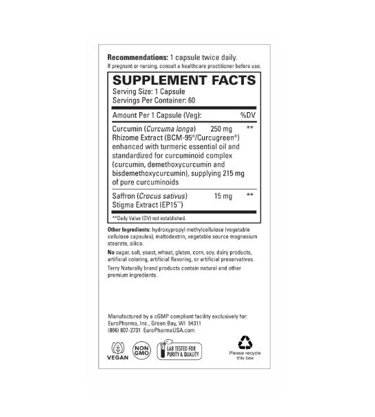 Saffron Lift + Curcumin, 60 Vegetable Capsules - Spring Street Vitamins