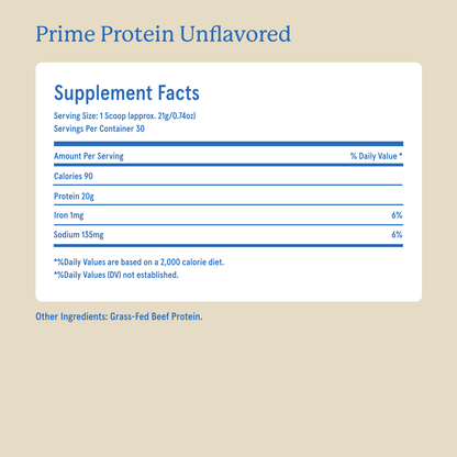 Prime Protein, Beef Isolate Protein Powder, 30 Servings