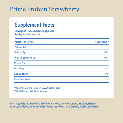 Prime Protein, Beef Isolate Protein Powder, 30 Servings