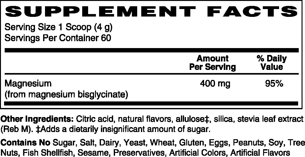 Magnesium Glycinate Powder, 60 Servings