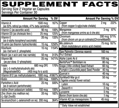 Advanced MEN's Multi Vitamin Caps, 60 Vegetarian Capsules - Spring Street Vitamins