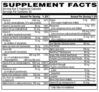 Advanced MEN's Multi Vitamin Caps, 60 Vegetarian Capsules - Spring Street Vitamins
