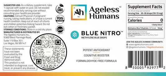 Blue Nitro, Methylene Blue 1% Drops, 1 oz - Spring Street Vitamins