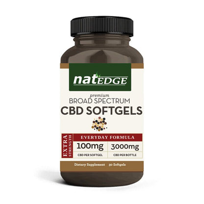 CBD Extra Strength Softgels 100mg, 30 count (0.0% THC) - Spring Street Vitamins
