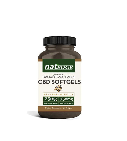 CBD Softgels 25mg, 30 count (0.0% THC) - Spring Street Vitamins