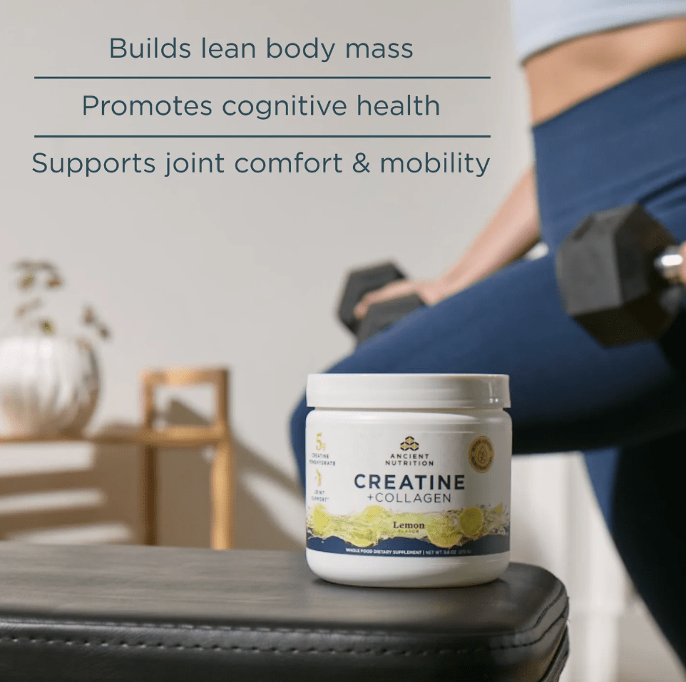 Creatine + Collagen + Electrolytes, Lemon Flavor, 30 Servings (272 gm) - Spring Street Vitamins