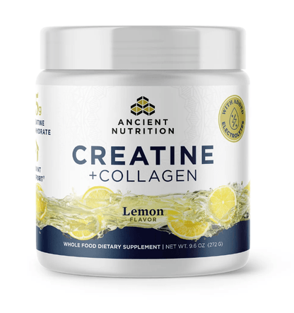 Creatine + Collagen + Electrolytes, Lemon Flavor, 30 Servings (272 gm) - Spring Street Vitamins