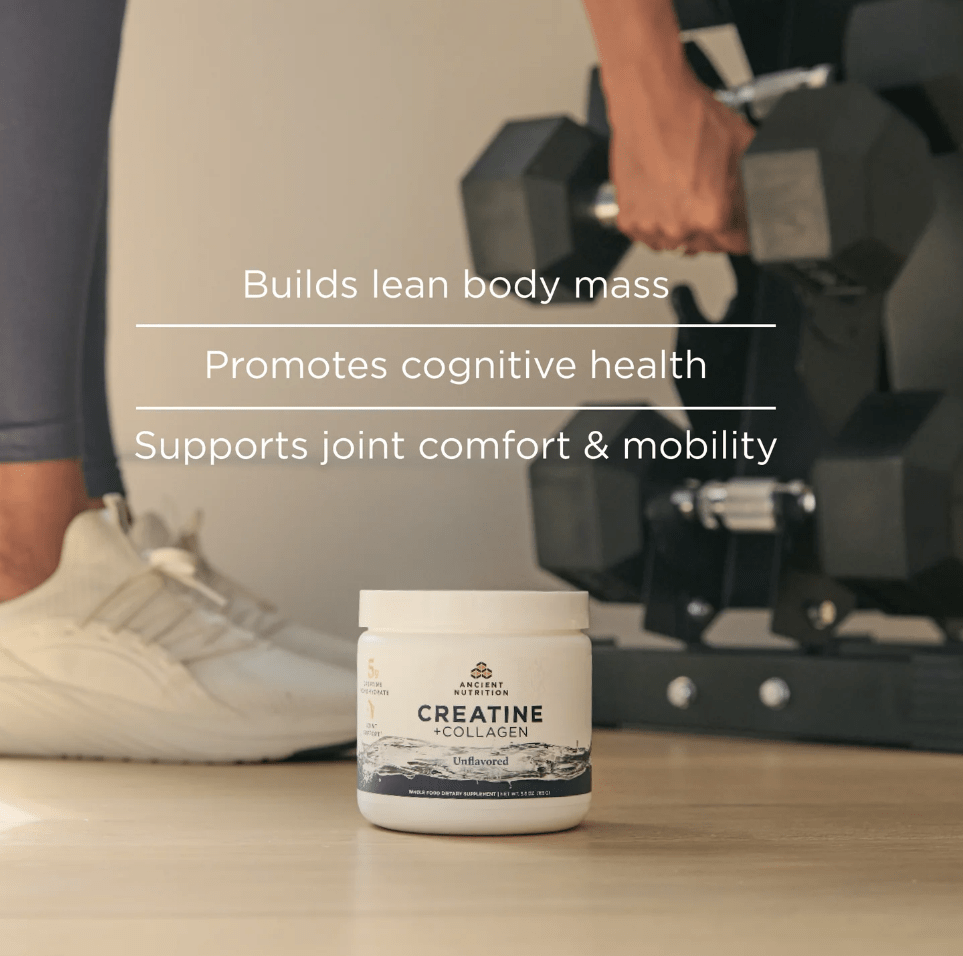 Creatine + Collagen, Unflavored, 30 Servings (165 gm) - Spring Street Vitamins