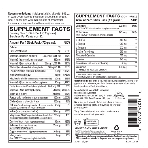 Fatigued to Fantastic! Energy Revitalization (Stick Packs) 12 Servings - Spring Street Vitamins