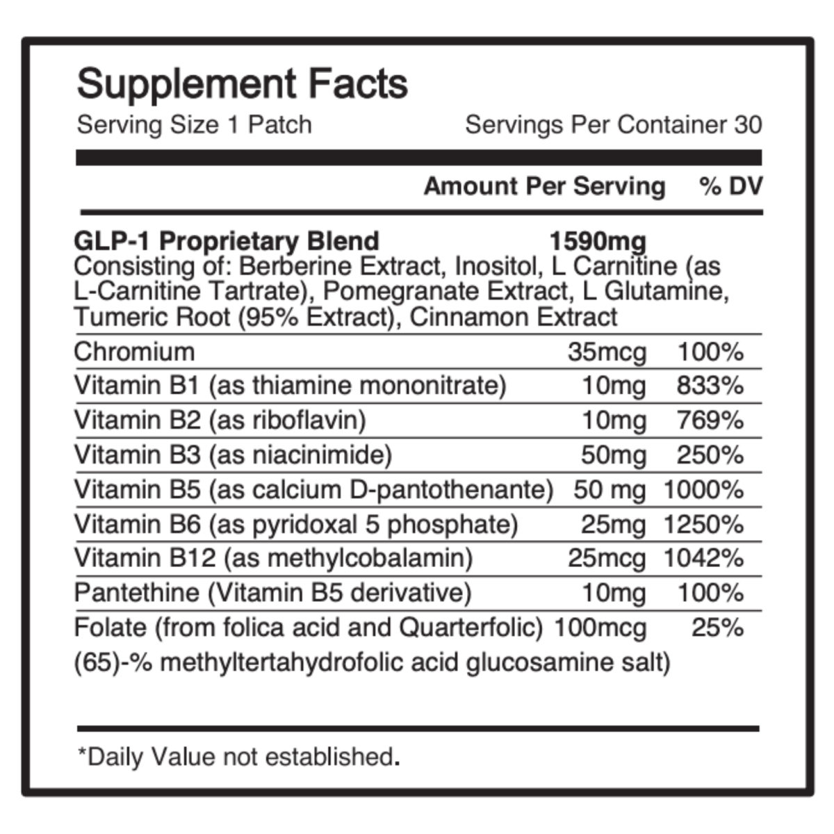 GLP - 1 Patch, 30 Day Supply - Spring Street Vitamins
