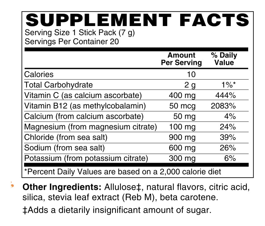 Hydrate!, 20 Stick Packs - Spring Street Vitamins