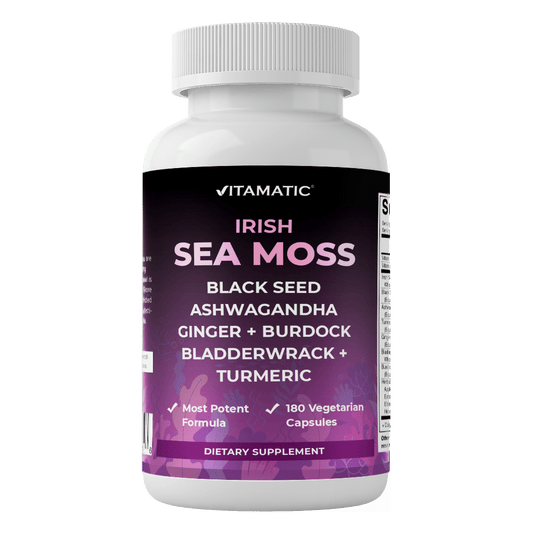 Irish Sea Moss & Black Seed Oil, 180 Vegetarian Capsules - Spring Street Vitamins