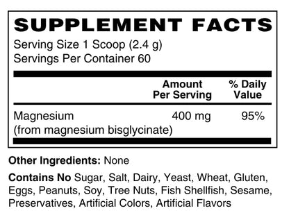 Magnesium Glycinate Powder, 60 Servings