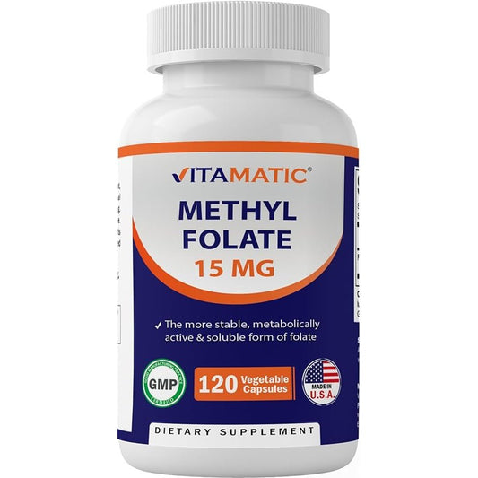 Methyl Folate 15mg (15,000mcg), 120 Vegetable Capsules - Spring Street Vitamins