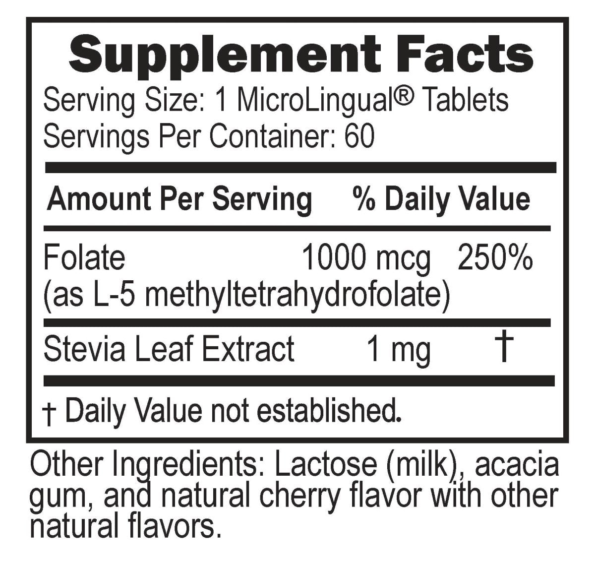 Methylfolate 1,000 mcg, 60 Tablets - Spring Street Vitamins