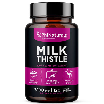 Milk Thistle Extract 30:1 Silymarin, 120 Vegetable Capsules - Spring Street Vitamins