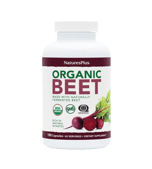 Organic Beet Capsules, 180 Vegetable Capsules - Spring Street Vitamins