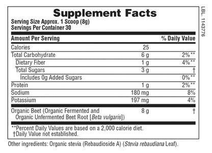 Organic Beet Powder, 30 Servings - Spring Street Vitamins