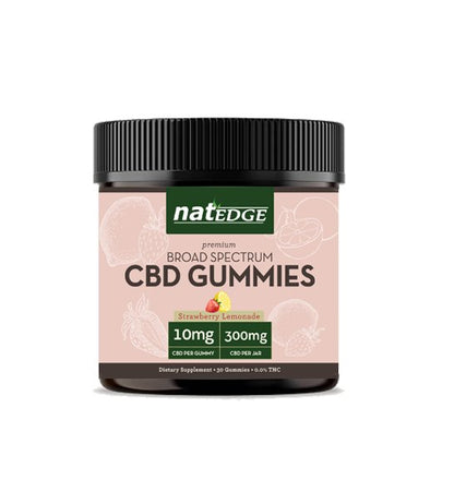 Organic CBD Gummies,10mg each, 30 count, Strawberry Lemonade Flavor (0.0% THC) - Spring Street Vitamins
