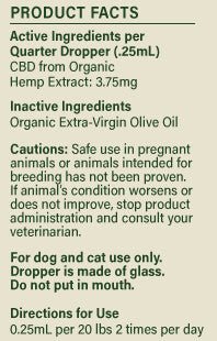 Organic CBD Oil for Pets, Cats and Dogs Broad Spectrum (0.0% THC) - Spring Street Vitamins