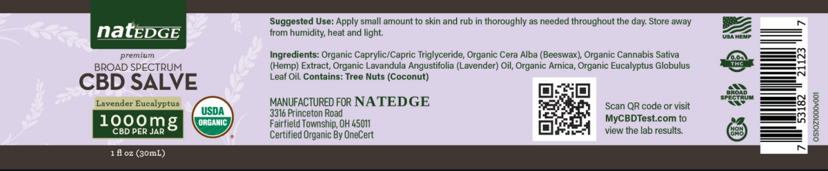 Organic CBD Salve 1000mg - Spring Street Vitamins