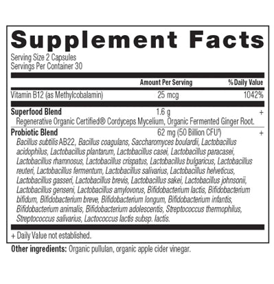 Regenerative Organic Certified™(ROC) Metabolism Support Probiotics (50 Billion CFU), 60 Capsules - Spring Street Vitamins