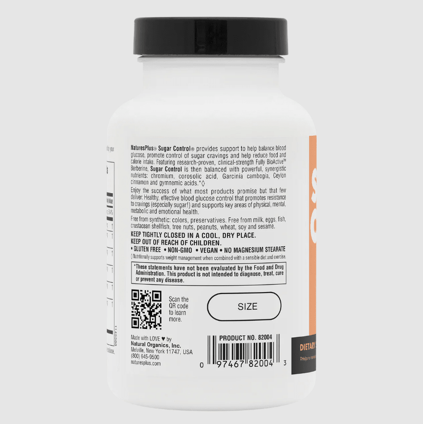 Sugar Control Capsules, 90 Vegetable Capsules - Spring Street Vitamins