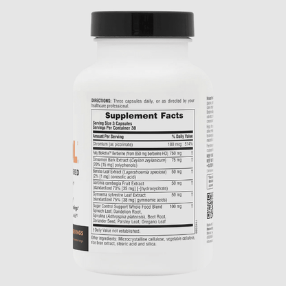 Sugar Control Capsules, 90 Vegetable Capsules - Spring Street Vitamins