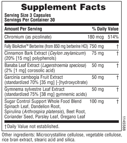 Sugar Control Capsules, 90 Vegetable Capsules - Spring Street Vitamins