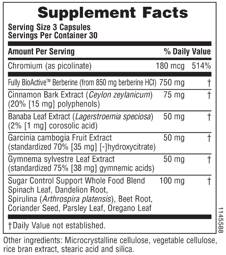 Sugar Control Capsules, 90 Vegetable Capsules