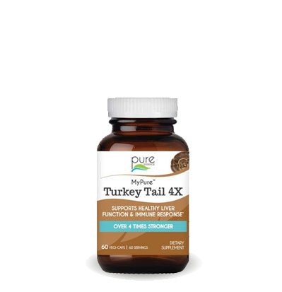 Turkey Tail Mushroom MyPure 4X, 60 Vegetable Capsules - Spring Street Vitamins