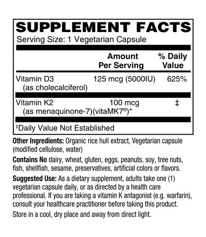 Vitamin D3 + K2 - Spring Street Vitamins
