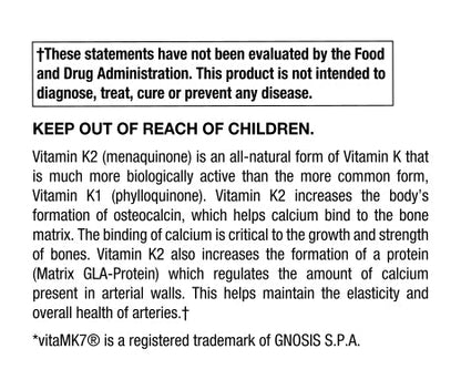Vitamin D3 + K2 - Spring Street Vitamins