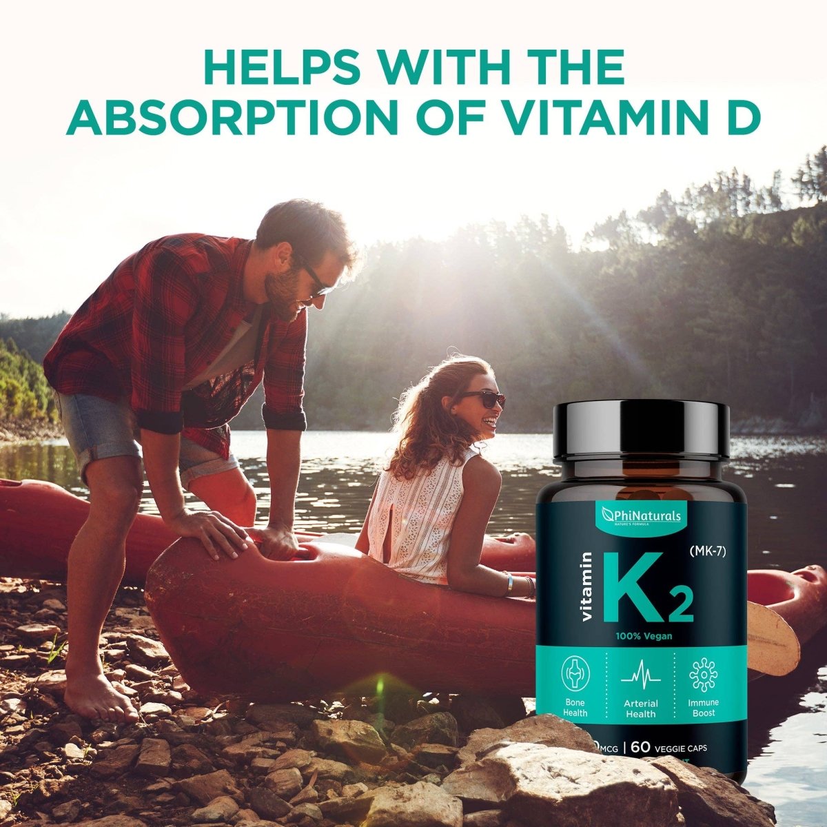 Vitamin K2 MK-7 100mcg, 60 Veggie Capsules - Spring Street Vitamins