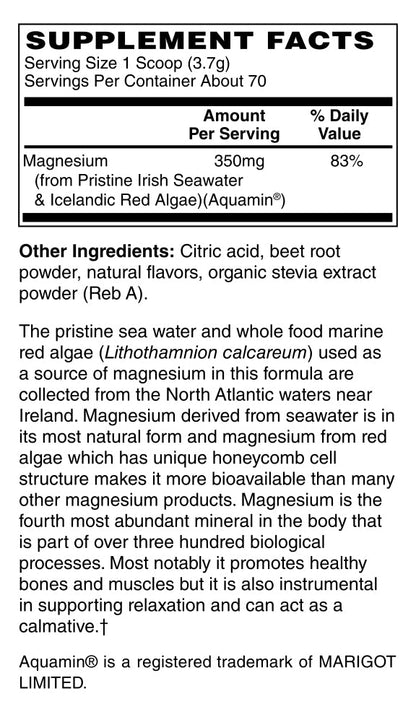 Whole Food Magnesium Powder, Mixed Berry, 70 Servings - Spring Street Vitamins