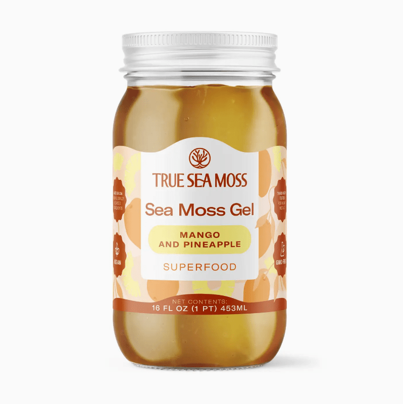 Wildcrafted SEA MOSS GEL, MANGO AND PINEAPPLE 16 oz (Glass Jar) - Spring Street Vitamins