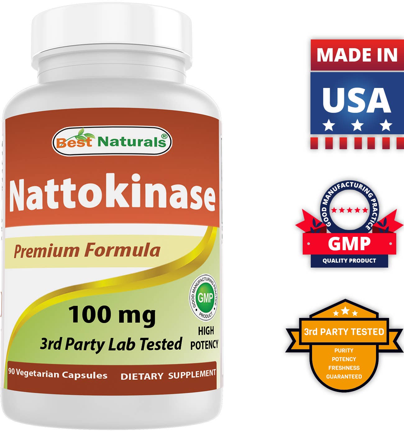 Best Naturals Nattokinase 100 mg 90 Vegetarian Capsules - Spring Street Vitamins